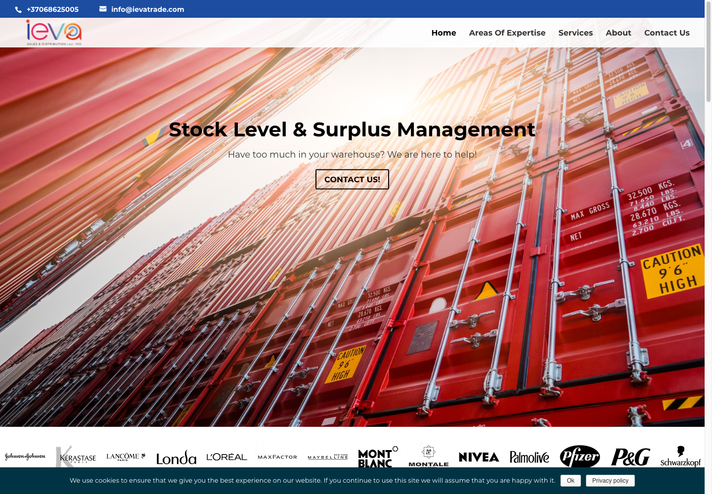 Aperçu du site IEVA Trade