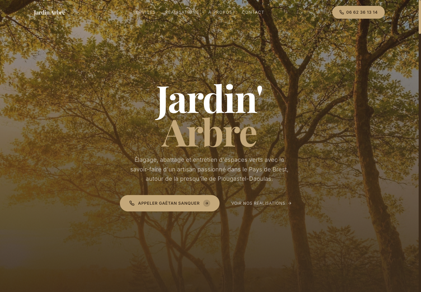 Aperçu du site Jardin'Arbre